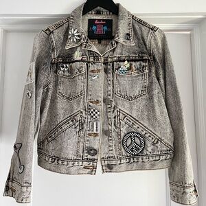 Marc Jacobs collection Paradise Cropped Denim Jacket, size Large (fits like 6/8)